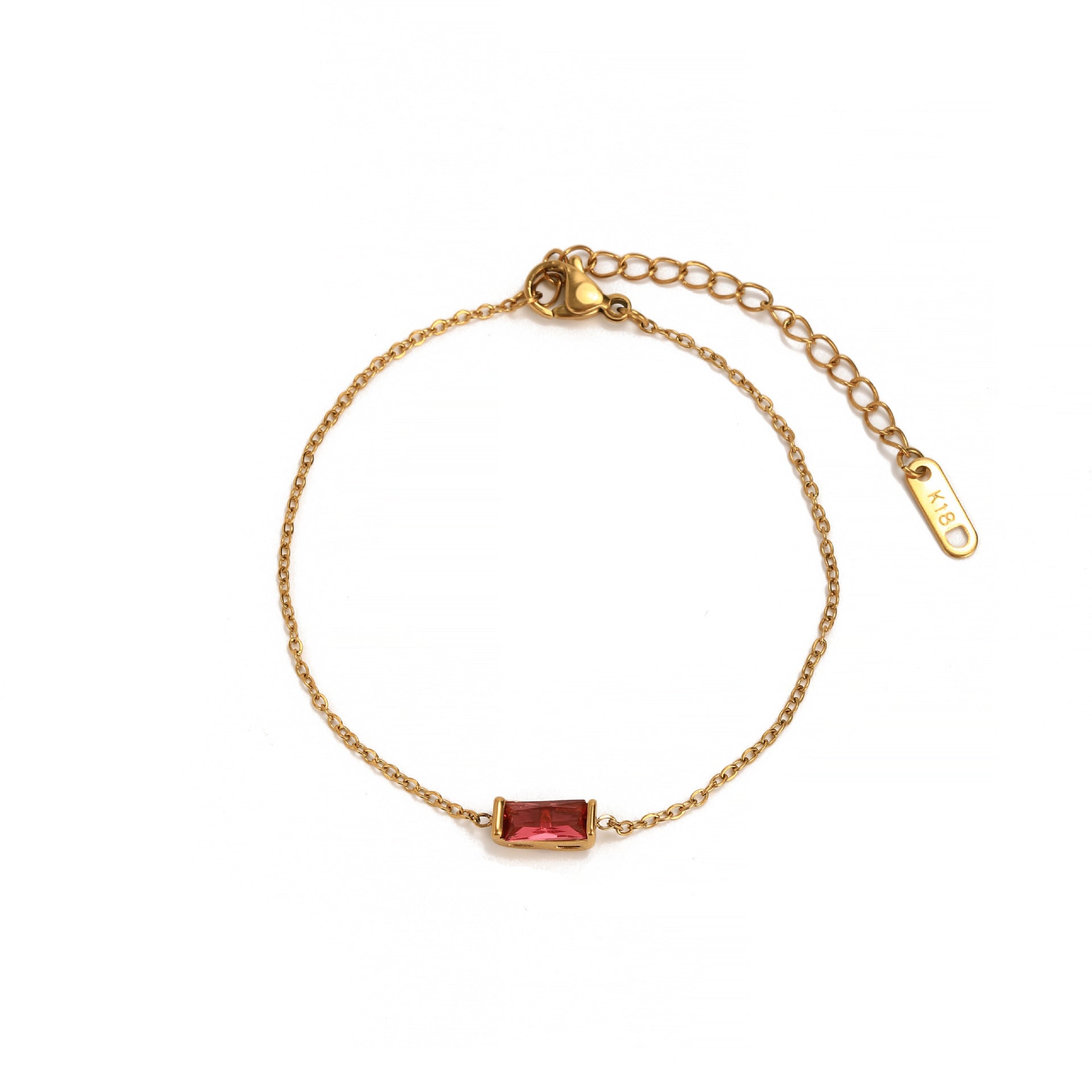 Birthstone Zircon Stainless Steel Necklace