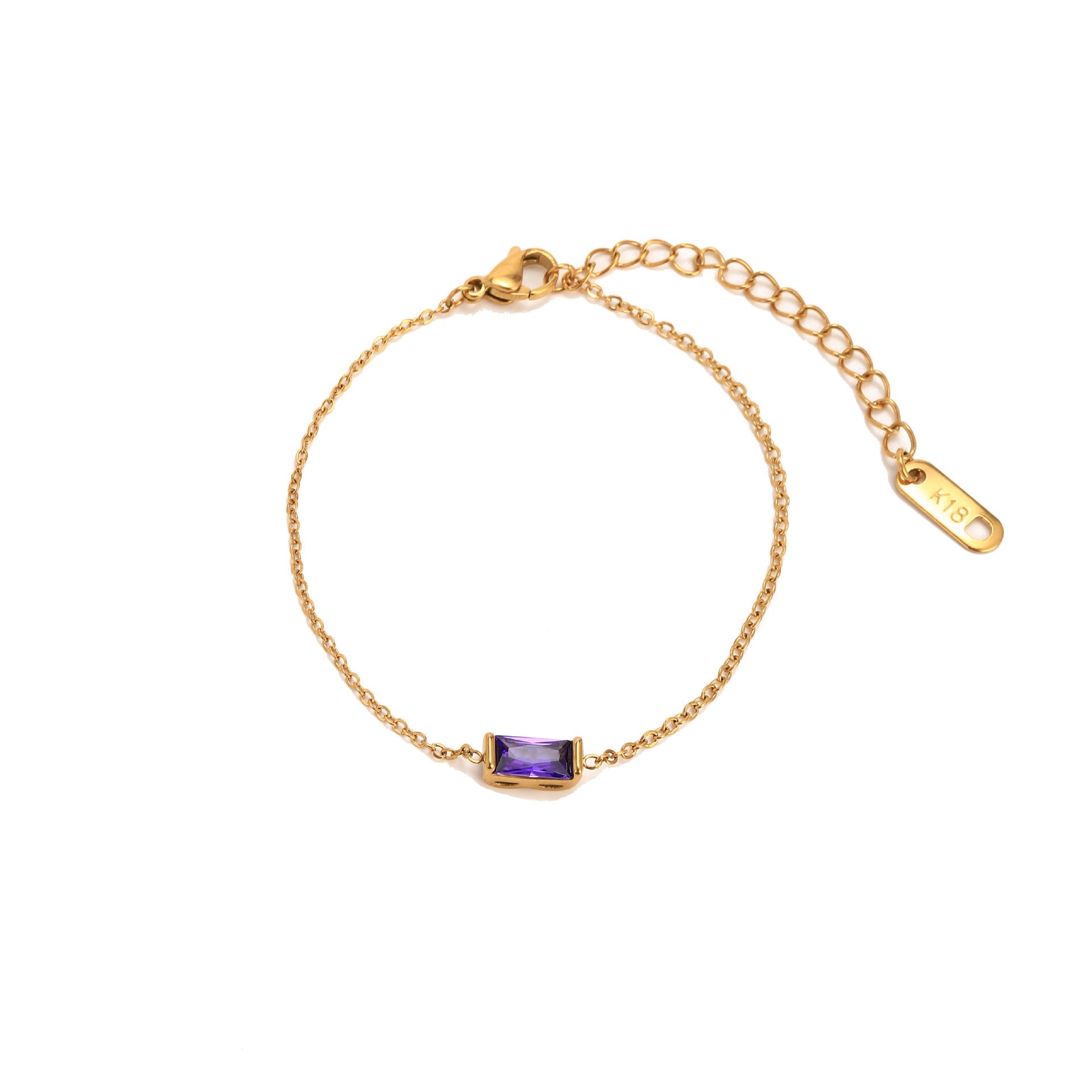 Birthstone Zircon Stainless Steel Necklace