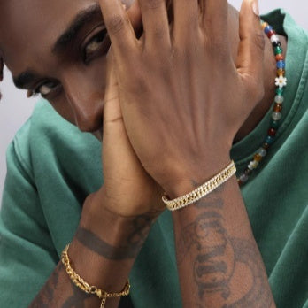 14K Gold Tennis Bracelet For Men And Women Hip Hop European And American