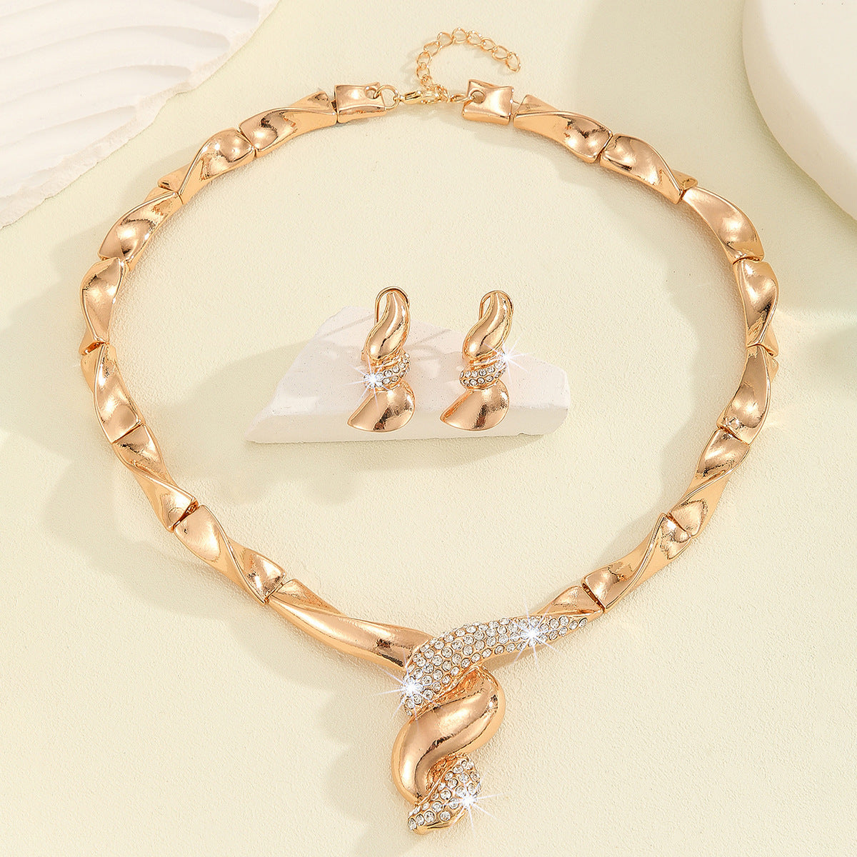 Thread Necklace And Earrings Suite Women's Jewelry