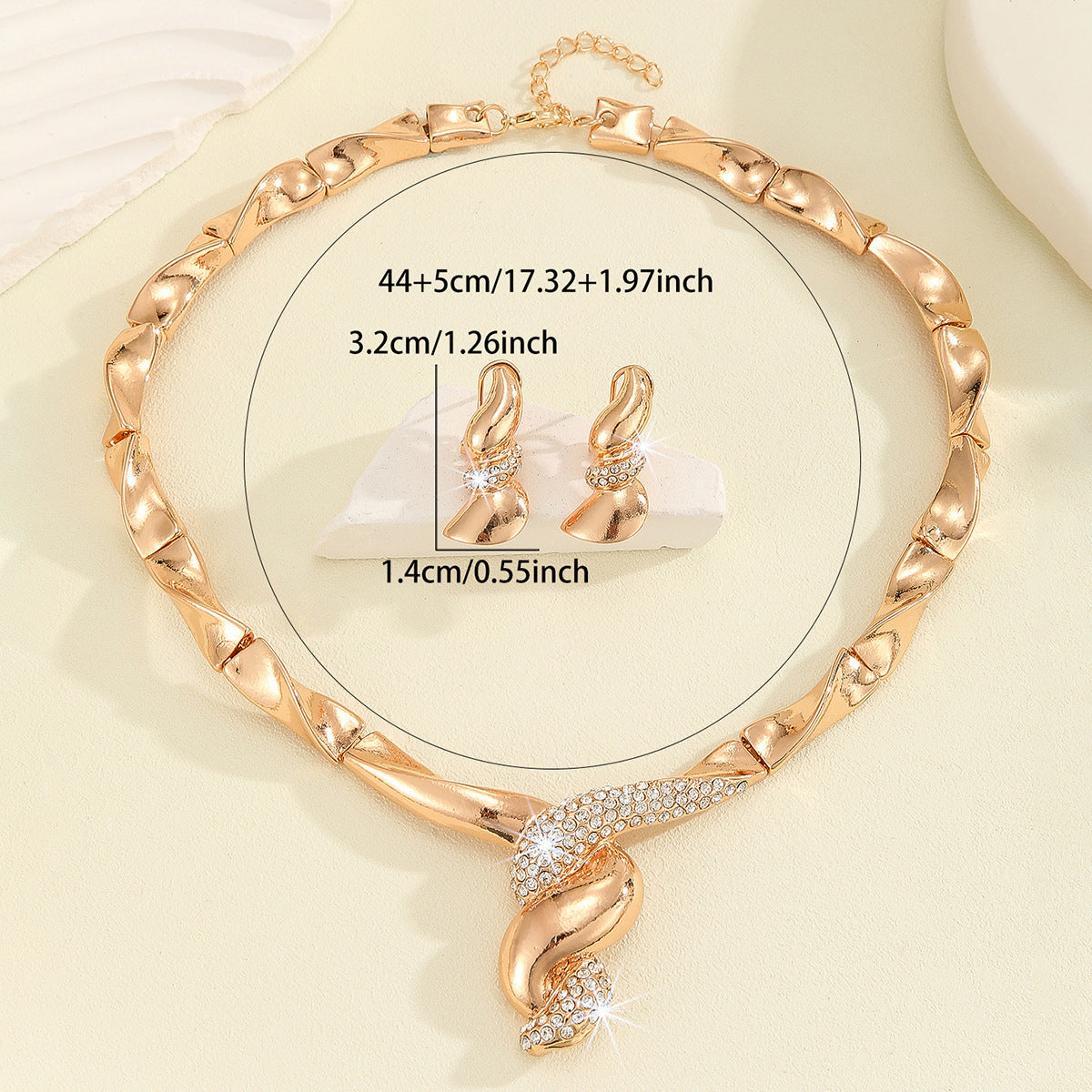 Thread Necklace And Earrings Suite Women's Jewelry