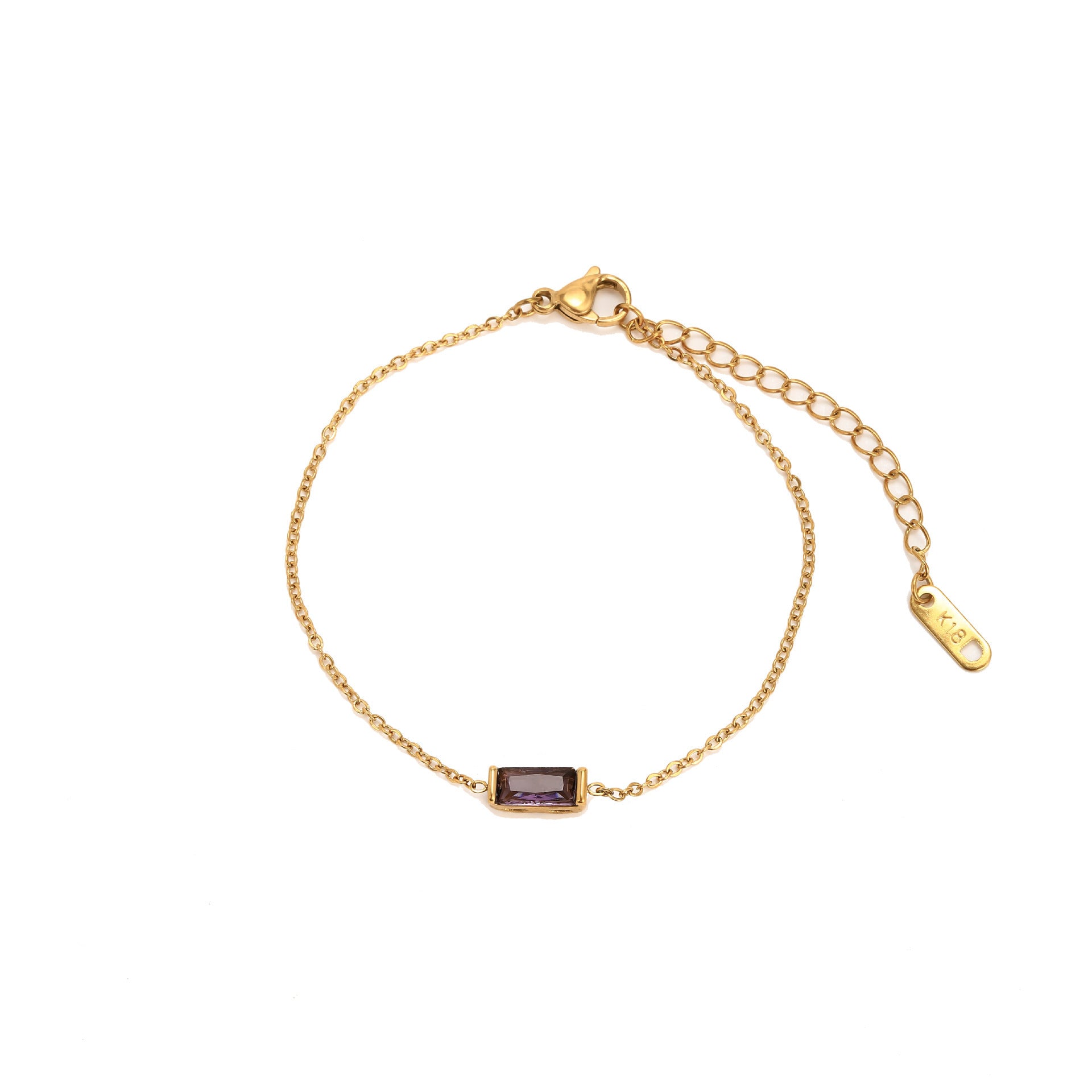 Birthstone Zircon Stainless Steel Necklace