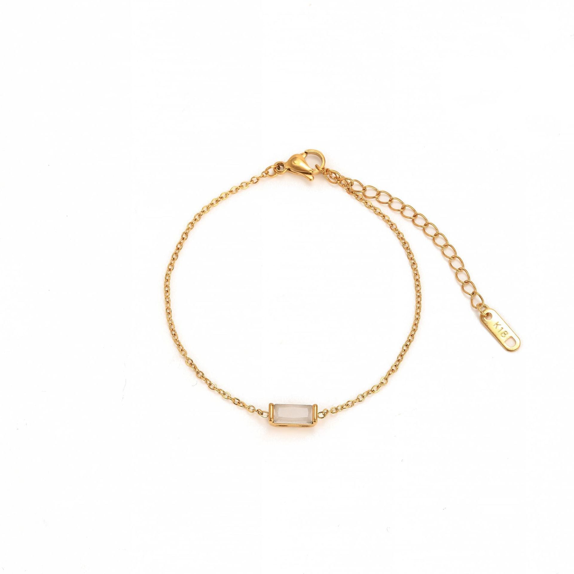 Birthstone Zircon Stainless Steel Necklace